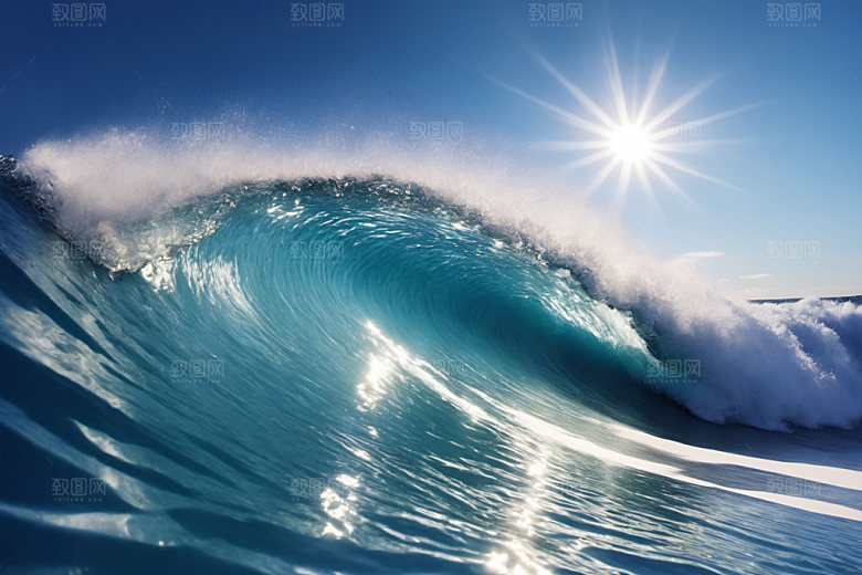 海浪大海自然摄影图
