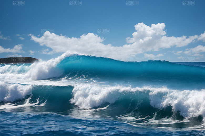 海浪高清清透摄影图