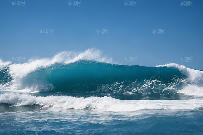 海浪海水蓝色摄影图