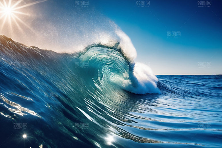 海浪波浪高清摄影图