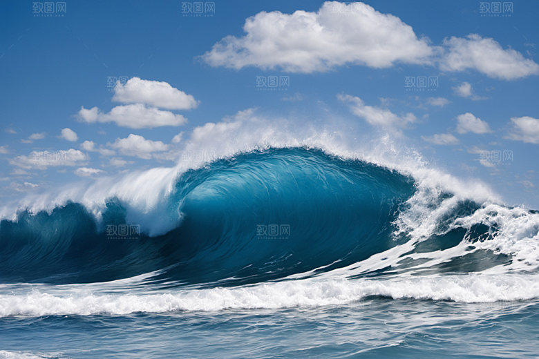 海浪波浪清透摄影图