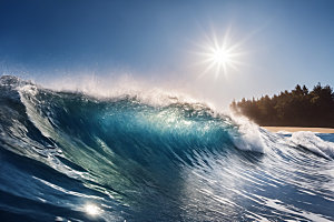 海浪海水大海摄影图