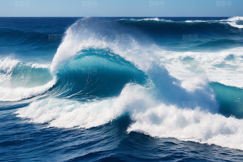海浪浪花波浪摄影图