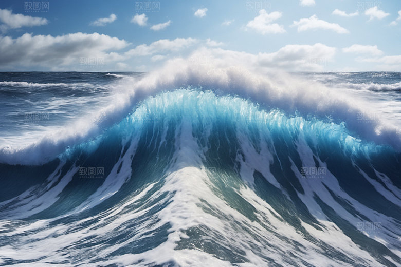 海浪清透自然摄影图