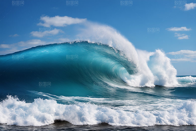 海浪大海海水摄影图