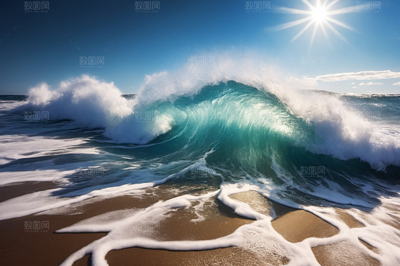 海浪大海自然摄影图