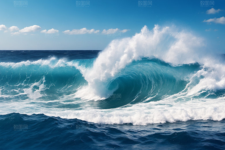 海浪自然大海摄影图