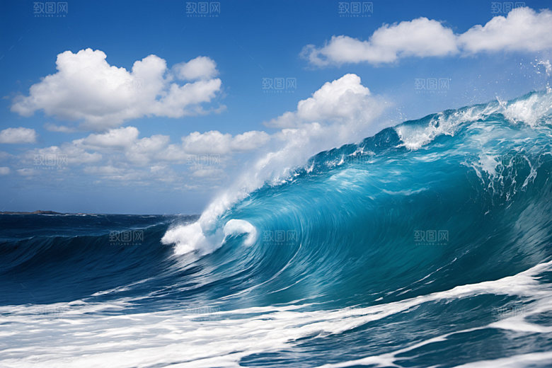 海浪浪花高清摄影图