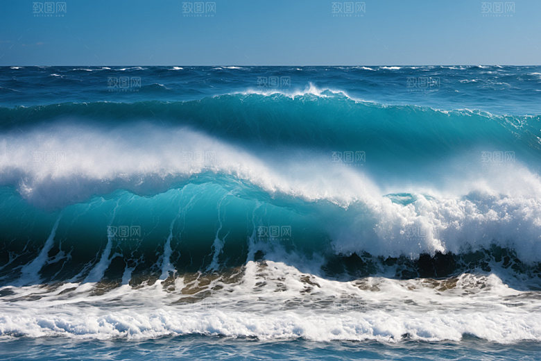 海浪清透海水摄影图