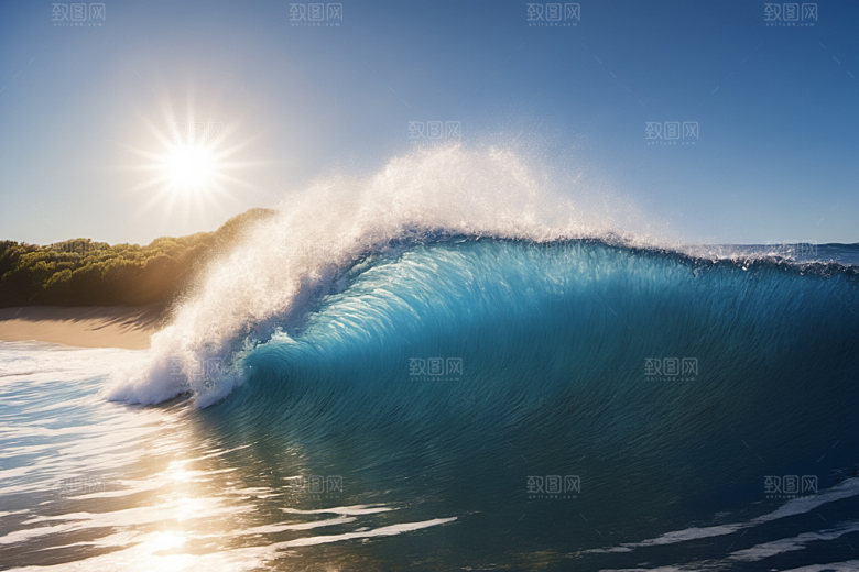 海浪海水高清摄影图
