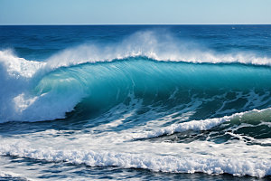海浪高清蓝色摄影图