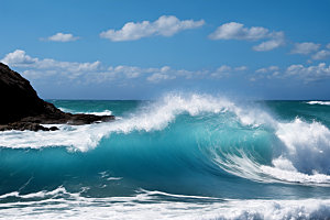 海浪大海波浪摄影图