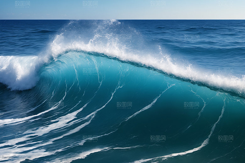 海浪海水浪花摄影图