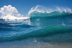 海浪海水高清摄影图