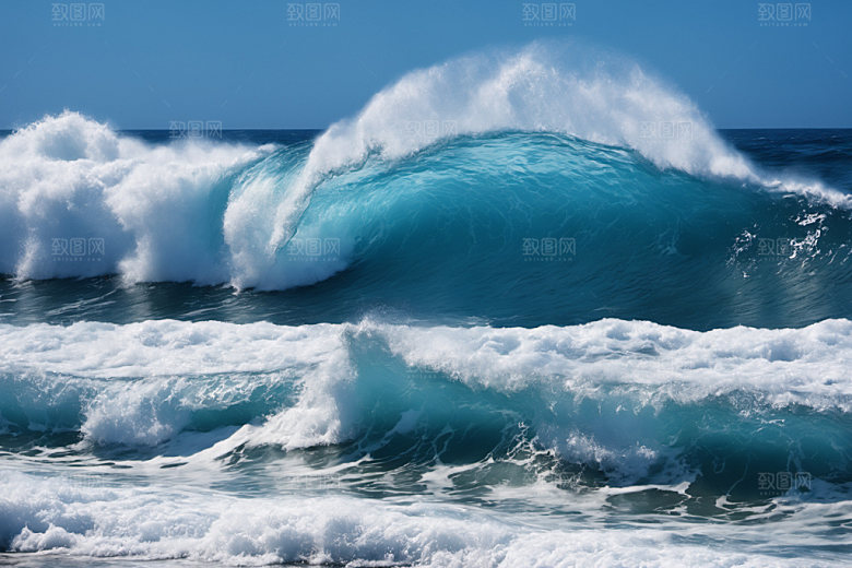 海浪浪花海水摄影图