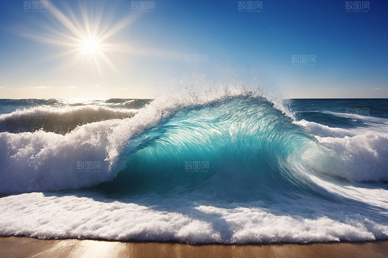 海浪高清浪花摄影图