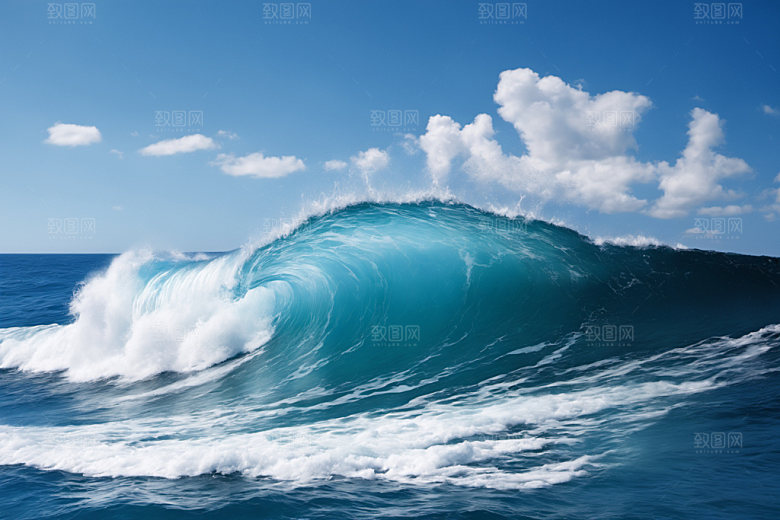 海浪海水清透摄影图