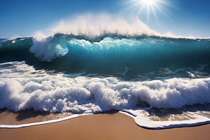 海浪高清海水摄影图