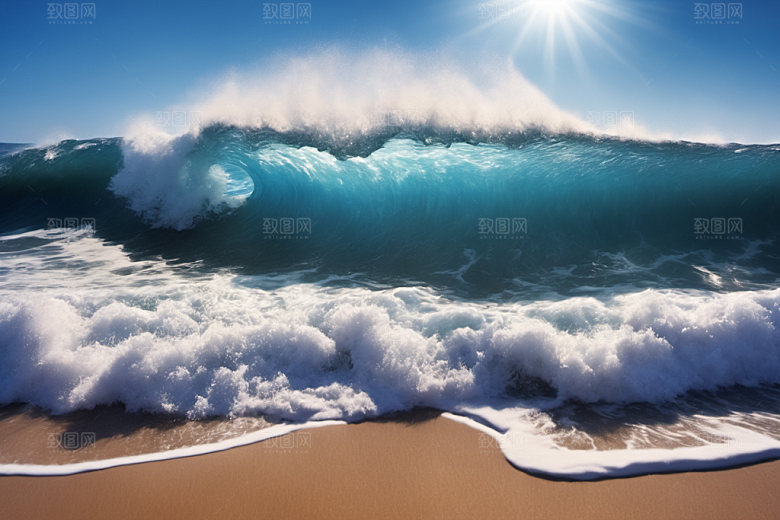 海浪高清海水摄影图