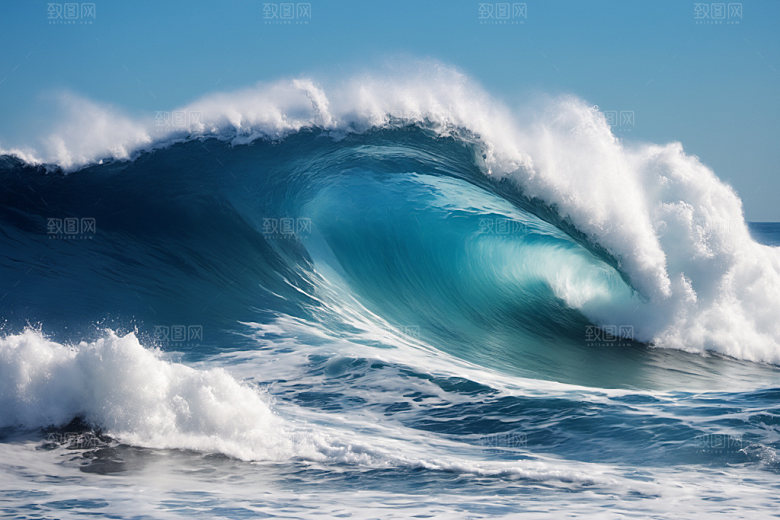 海浪海水浪花摄影图