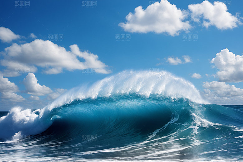 海浪大海高清摄影图