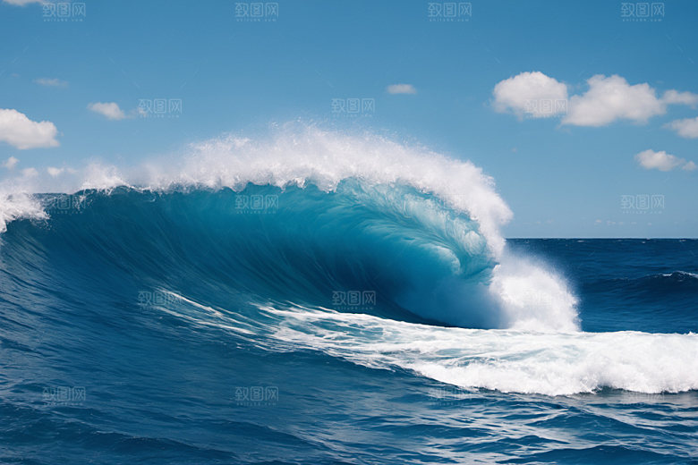 海浪波浪浪花摄影图