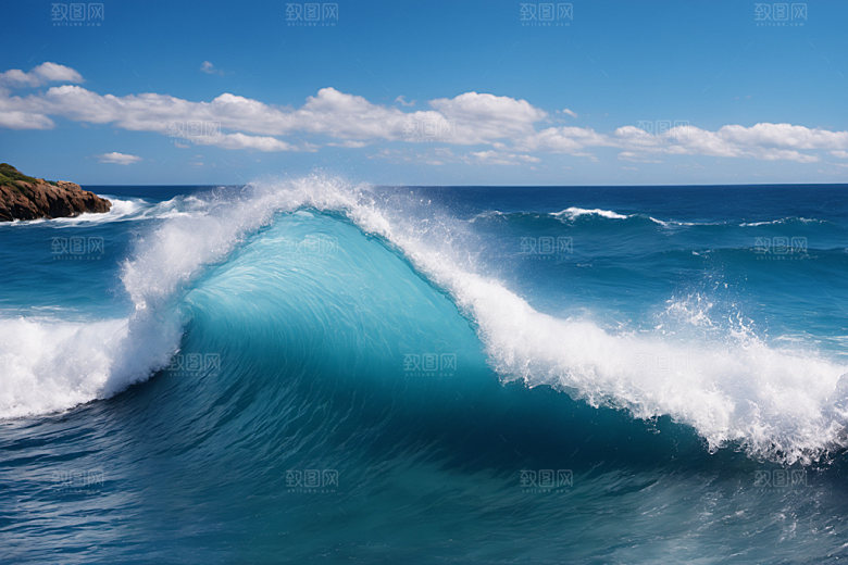 海浪浪花高清摄影图