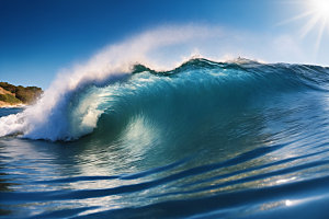 海浪海水高清摄影图