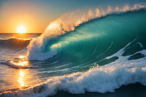 海浪大海波浪摄影图