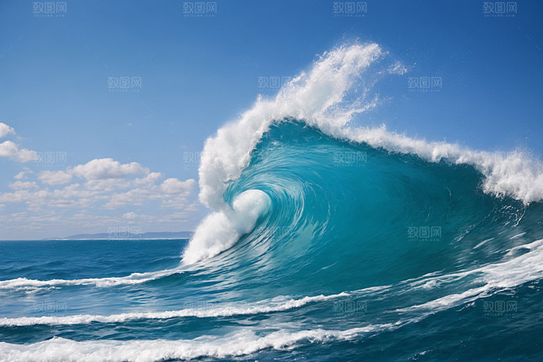 海浪自然大海摄影图