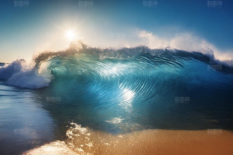 海浪海水高清摄影图