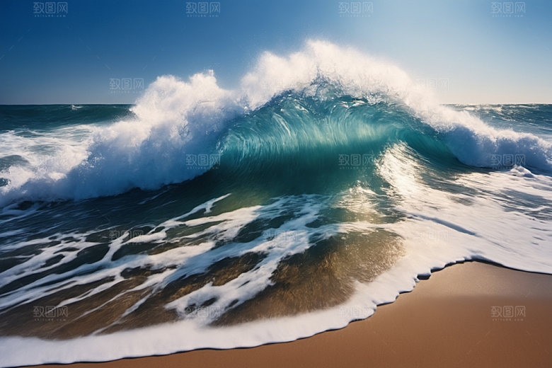 海浪大海高清摄影图