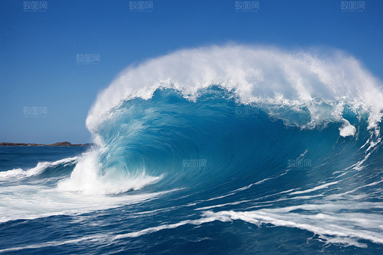 海浪浪花高清摄影图