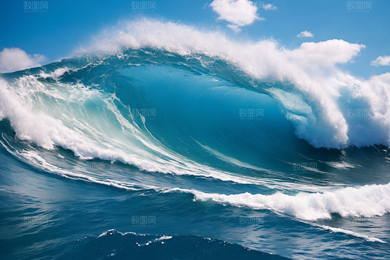 海浪清透海水摄影图