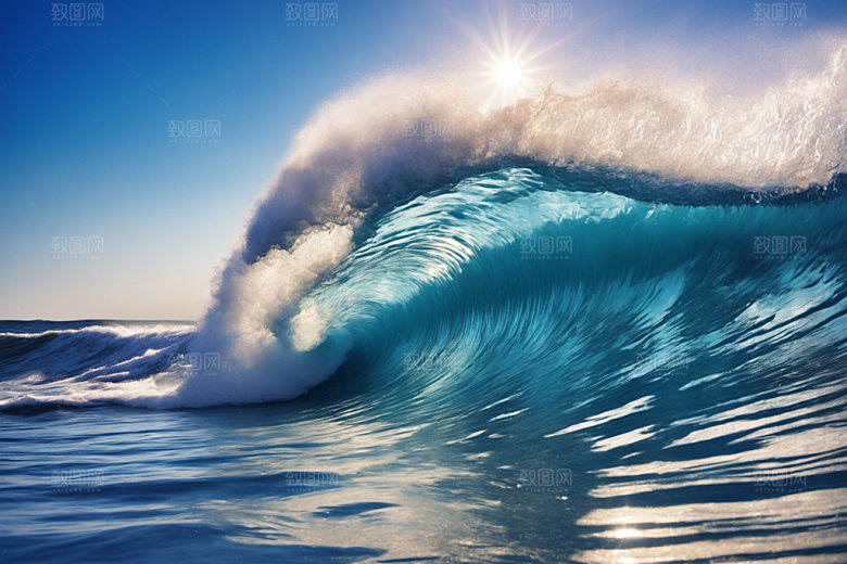 海浪高清波浪摄影图