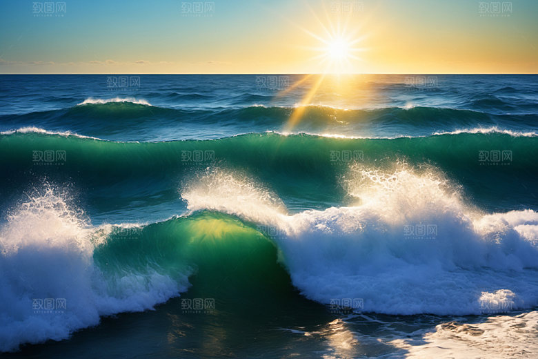 海浪高清海水摄影图