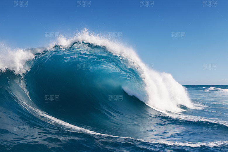 海浪海水大海摄影图