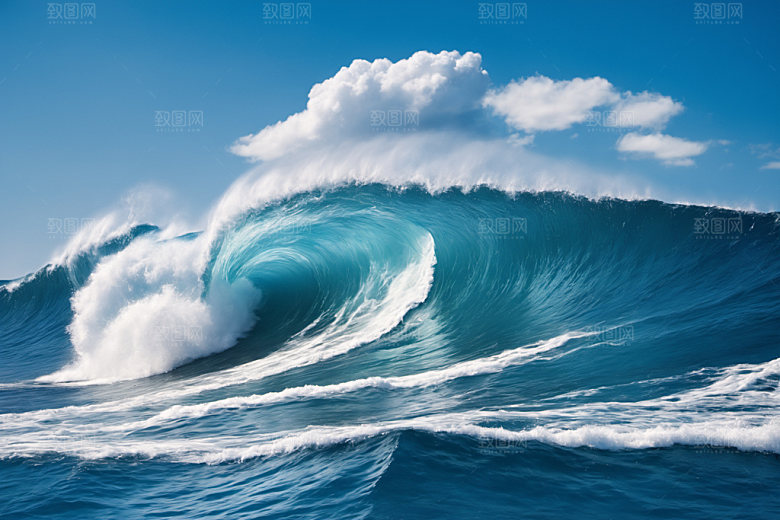 海浪大海高清摄影图