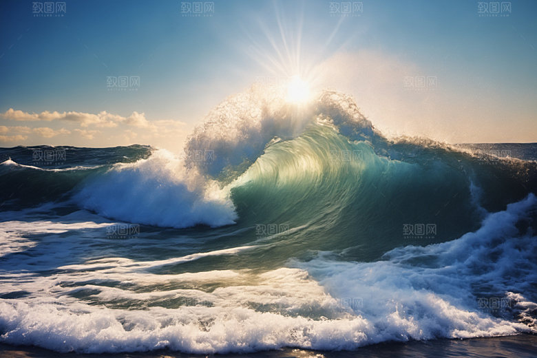 海浪自然高清摄影图