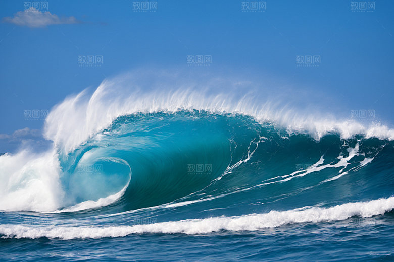 海浪海水大海摄影图