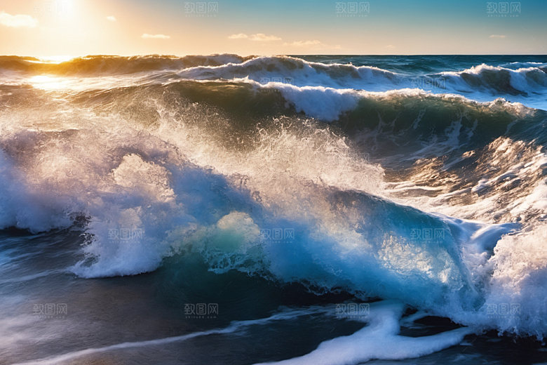 海浪大海高清摄影图