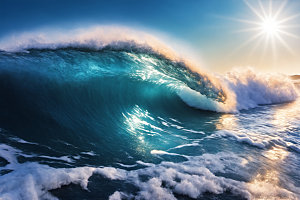 海浪海水大海摄影图