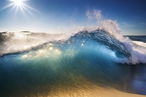 海浪浪花高清摄影图