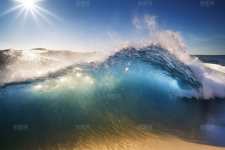 海浪浪花高清摄影图