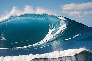 海浪高清清透摄影图