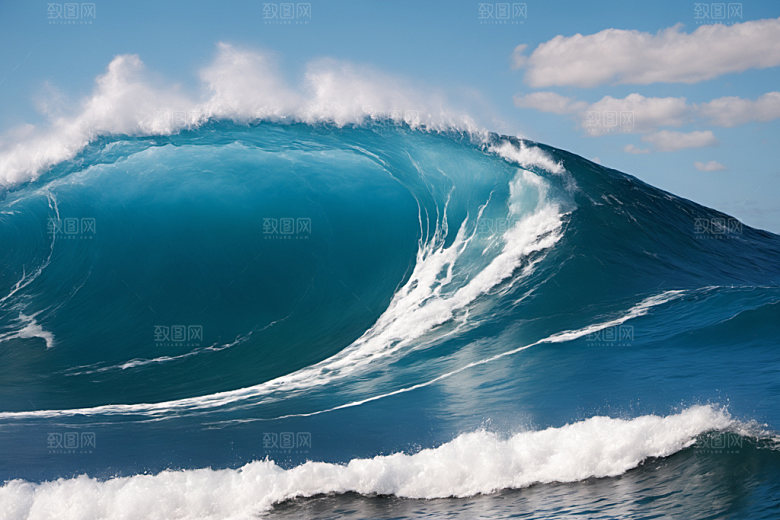 海浪高清清透摄影图