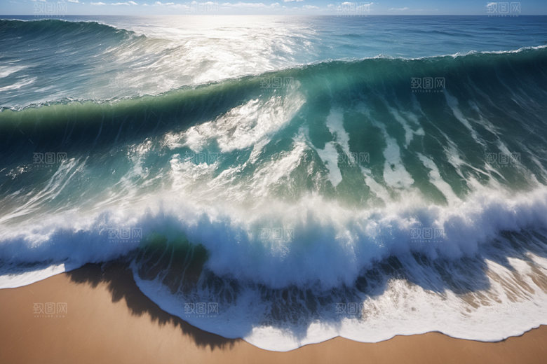 海浪大海海水摄影图