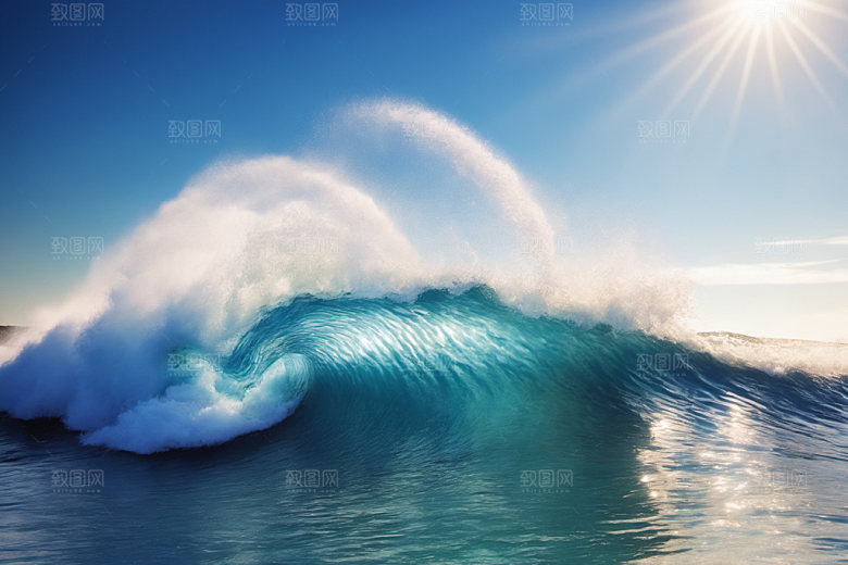 海浪海水浪花摄影图