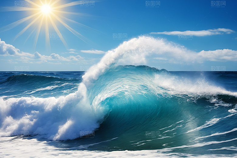 海浪自然大海摄影图