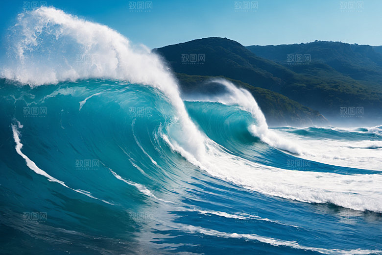 海浪波浪高清摄影图